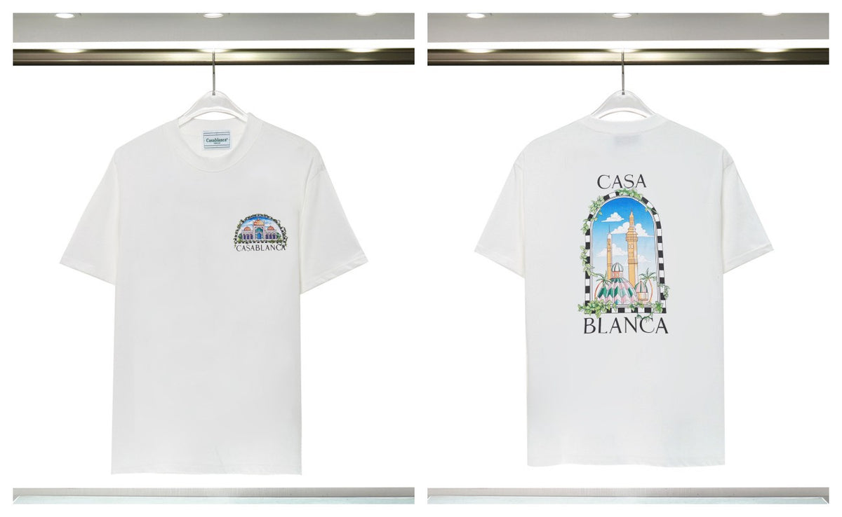 Casablanca Tennis Graphic T-Shirt Loose Oversized Short Sleeve Tee
