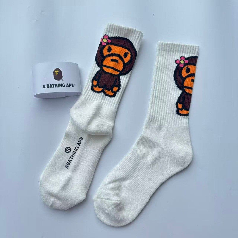BAPE Baby Milo Jacquard Crew Socks Unisex