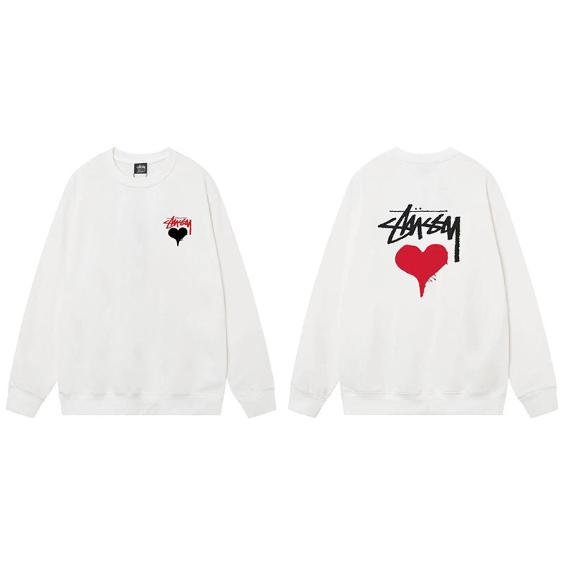 Stussy Graphic Crewneck Sweatshirt 8 Ball Dice Street Casual Pullover