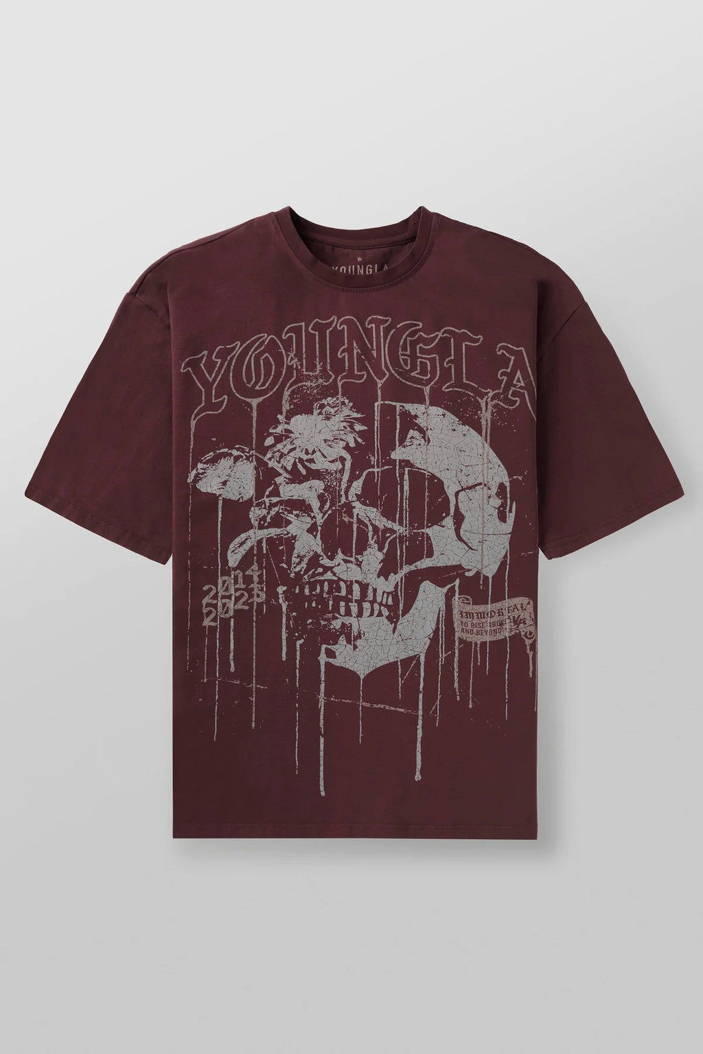 YOUNGLA 4116 Floral Skull Tees