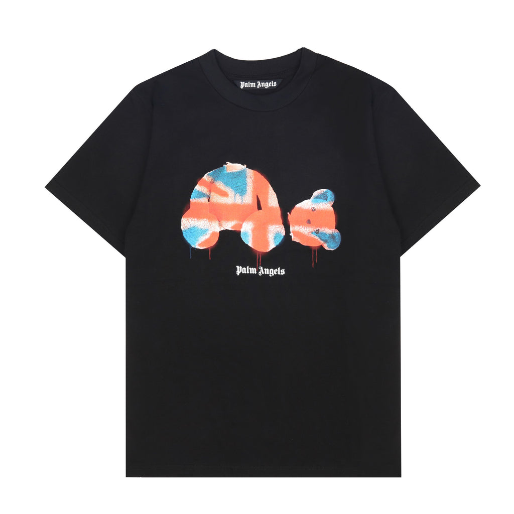 Palm Angels Teddy Bear Graphic Tee Loose Unisex Streetwear T-Shirt
