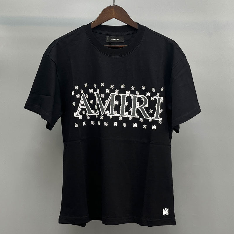 Amiri Multi‑Style Letter Logo Graphic Oversized Tee Streetwear Unisex