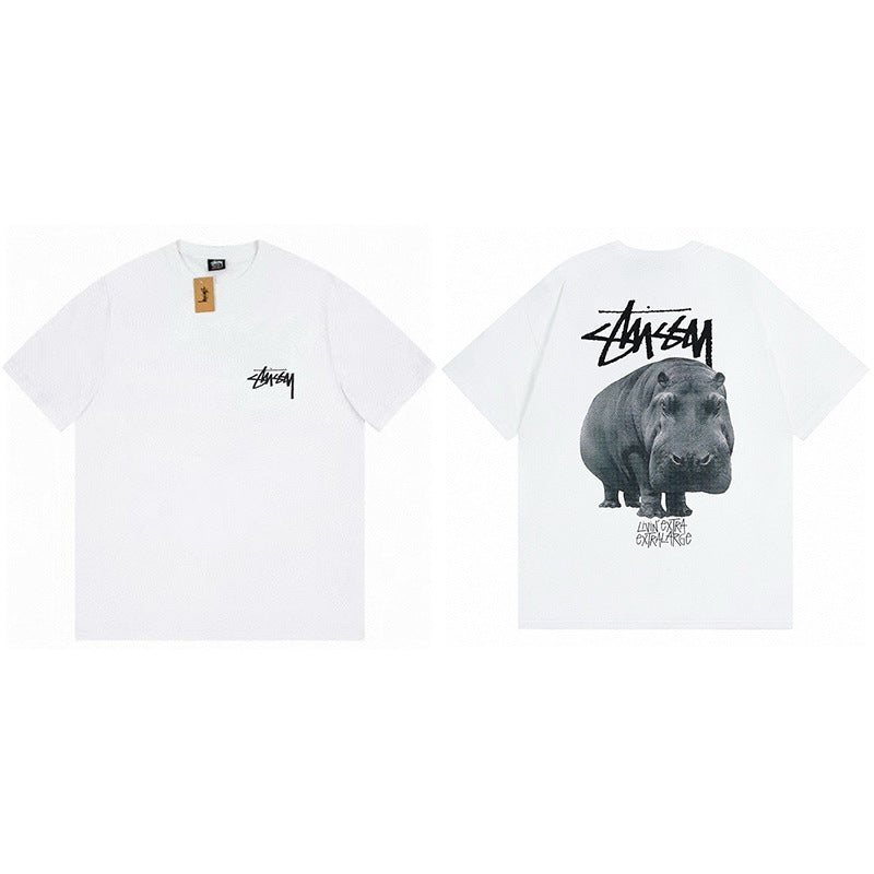 Stussy Graphic Print Collection Loose Casual Short Sleeve T-Shirt
