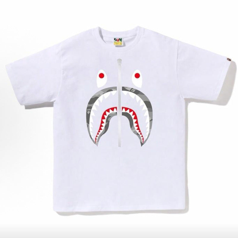 BAPE Ape Head Cartoon Print Loose Unisex Short Sleeve T-Shirt