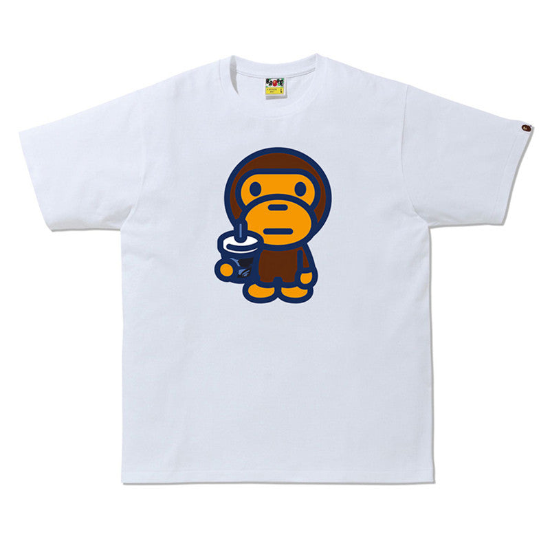 Bape Baby Milo Multi‑Print Graphic Oversized Tee Streetwear Unisex