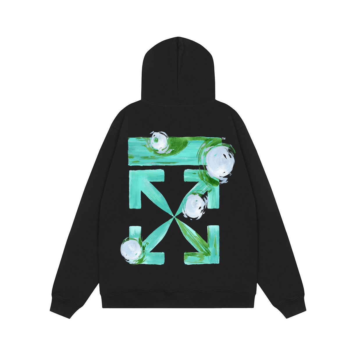 Off‑White Multi‑Arrow Abstract Graphic Oversized Hoodie Streetwear