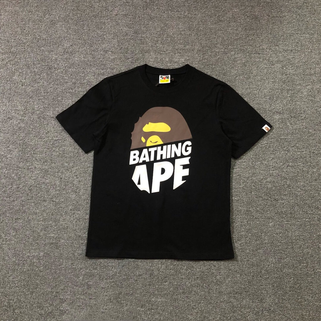 BAPE Classic Camo Ape Head Letter Print Loose Unisex Casual T-Shirt