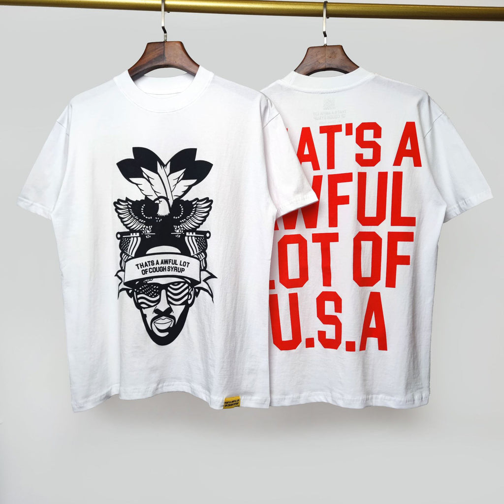 ALOCS Cough Syrup Letter Graphic Short Sleeve Tee Streetwear Unisex