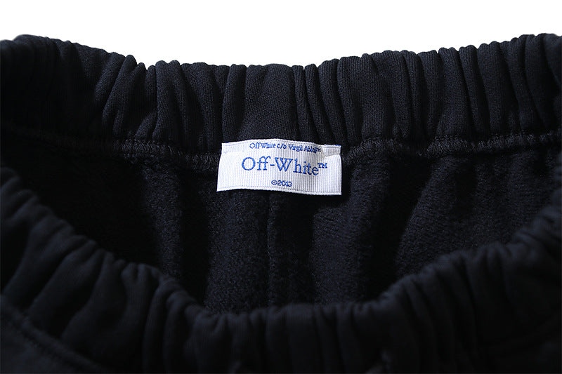 Off White Virgin Mary Graphic Relax Fit Casual Shorts Unisex