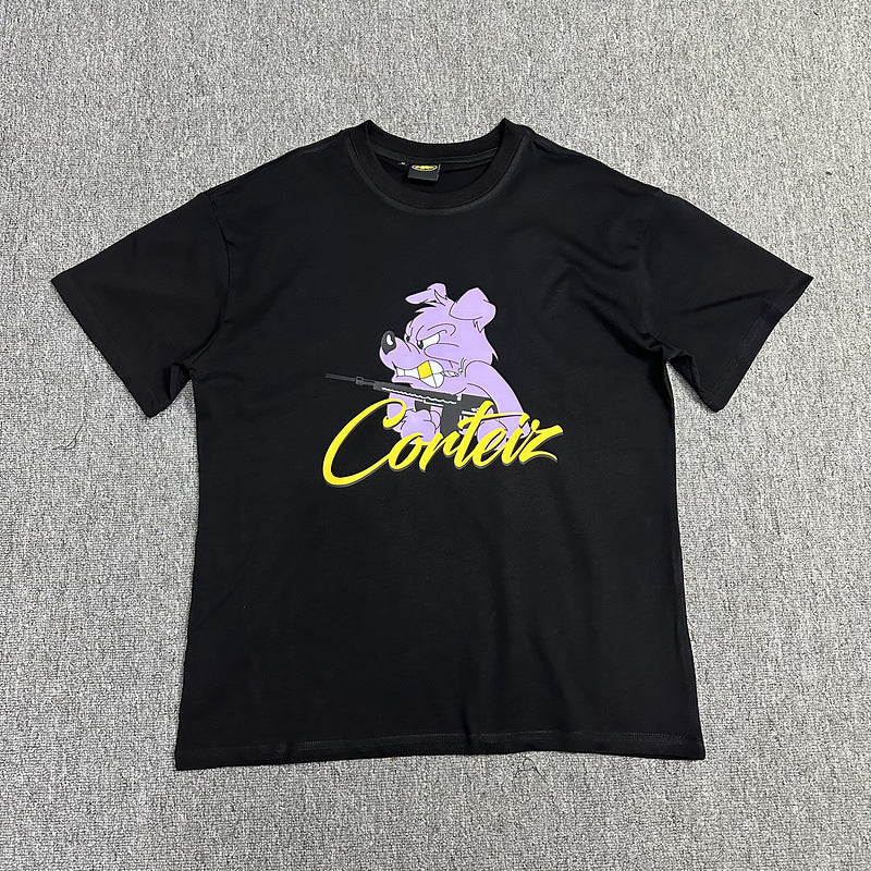 Corteiz Circle Logo Graphic Oversized Tee Streetwear Unisex