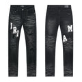 Amiri Distressed Splash Ink Stretch Slim Tapered Denim Jeans Unisex
