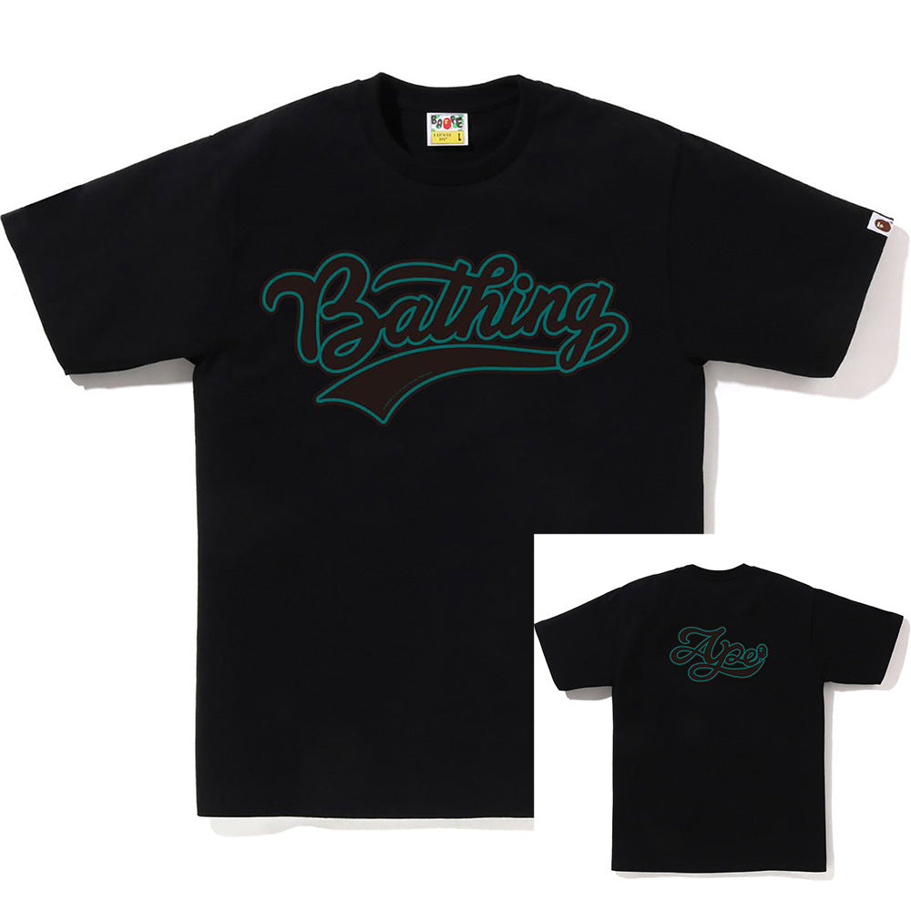 BAPE Shark Ape Head Camo Print Crew Neck Short Sleeve T‑Shirt Unisex
