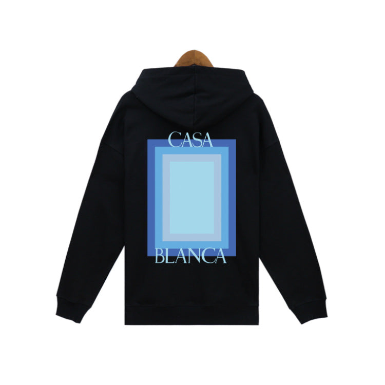 Casablanca Colorful Print Hoodie Men Casual Loose Pullover Sweatshirt