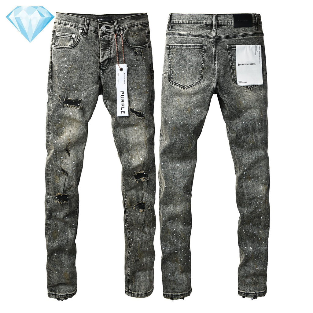 Purple Brand Rhinestone-Embellished Flared Jeans