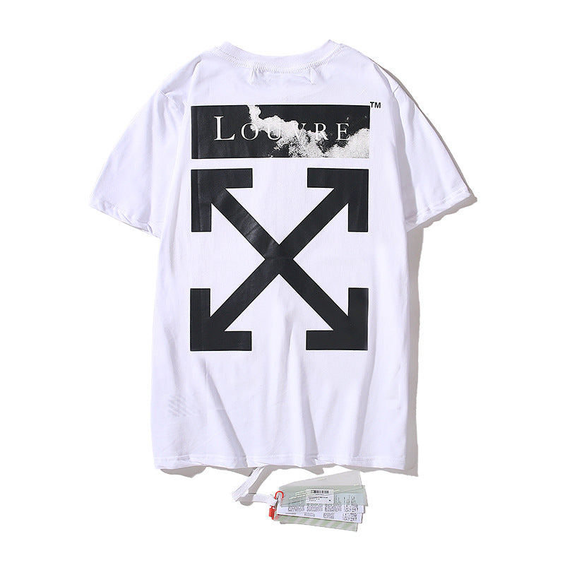 Off White Arrow Graphic Print Short Sleeve Tee Streetwear Unisex