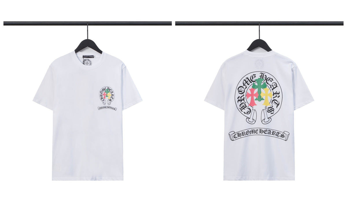 Chrome Hearts Cross Letter Graphic Short Sleeve Tee Streetwear Unisex