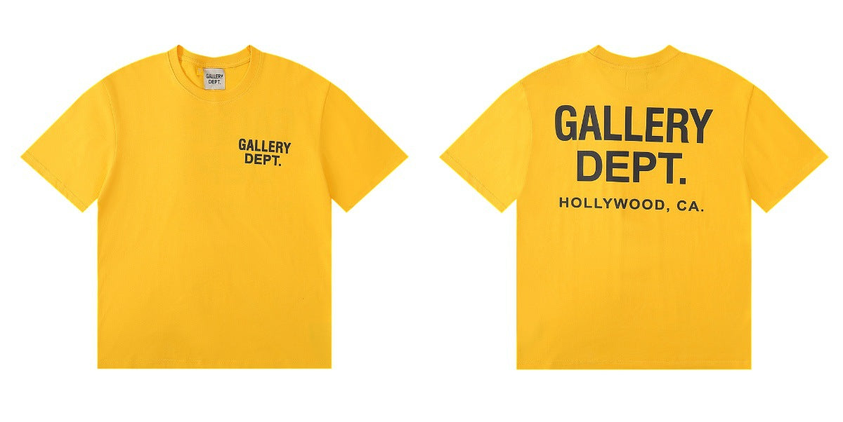 Gallery Dept Tie Dye Washed Graffiti Print Crew Neck T‑Shirt Unisex