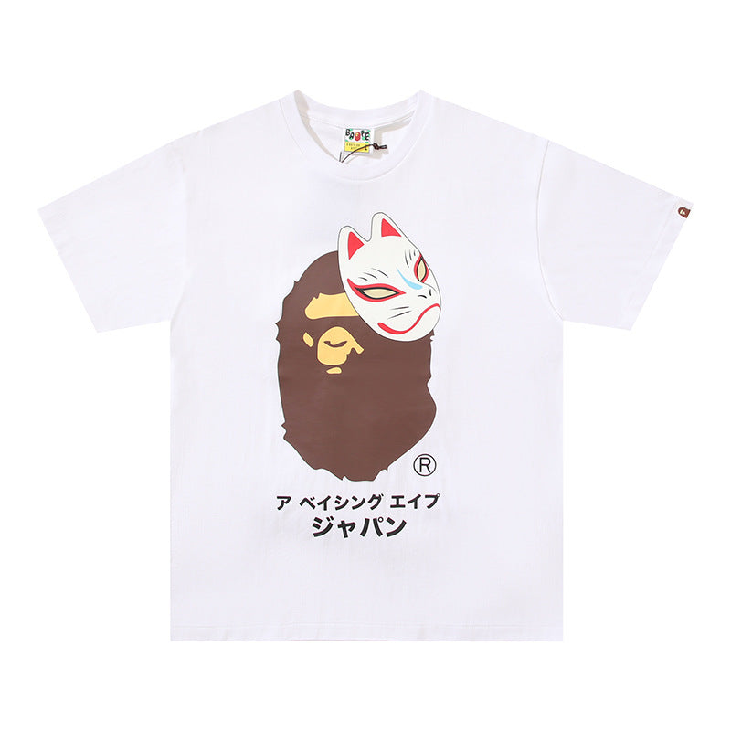 2026 New BAPE Ape Head Graphic Tee Loose Couple Short Sleeve T-Shirt