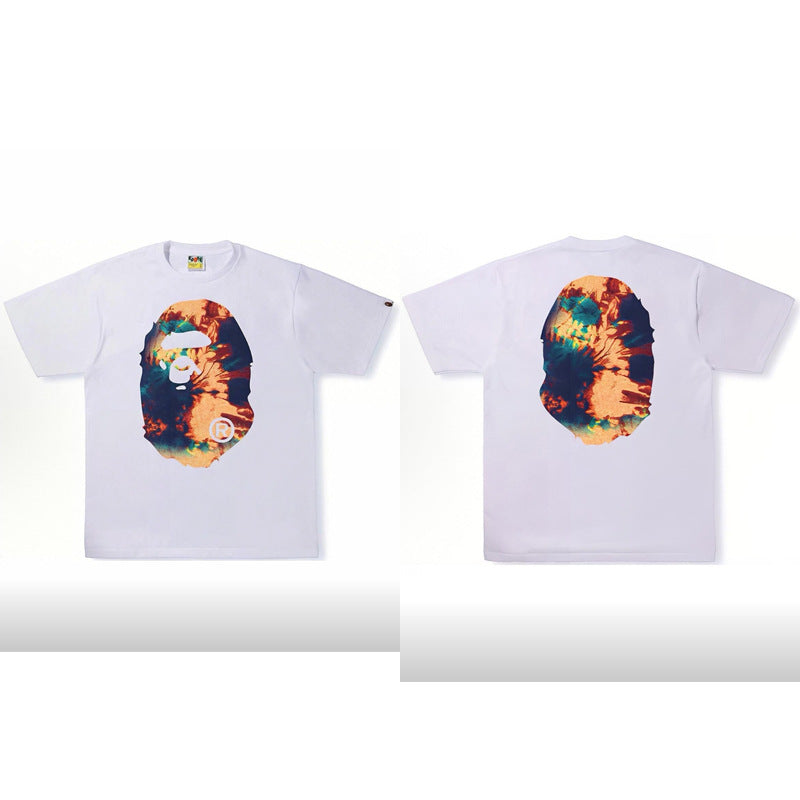 Bape Multi‑Graphic Ape Head Oversized Tee Streetwear Unisex