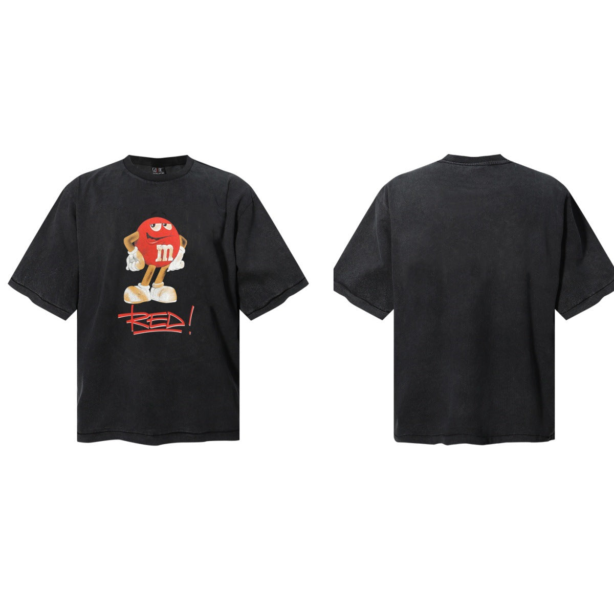 Saint Michael Vintage Washed Graphic Print Loose Streetwear T-Shirt