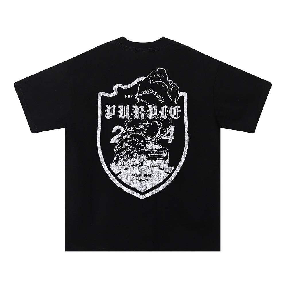 Purple Brand Multi‑Graphic Ink Wash Print Oversized Tee Multi‑Style