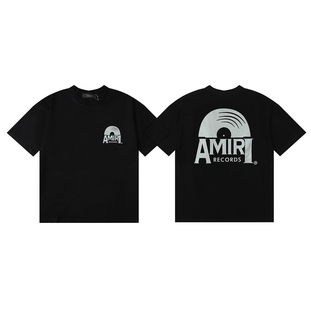 Amiri Rose Skull Letter Graphic Short Sleeve Tee Streetwear Unisex