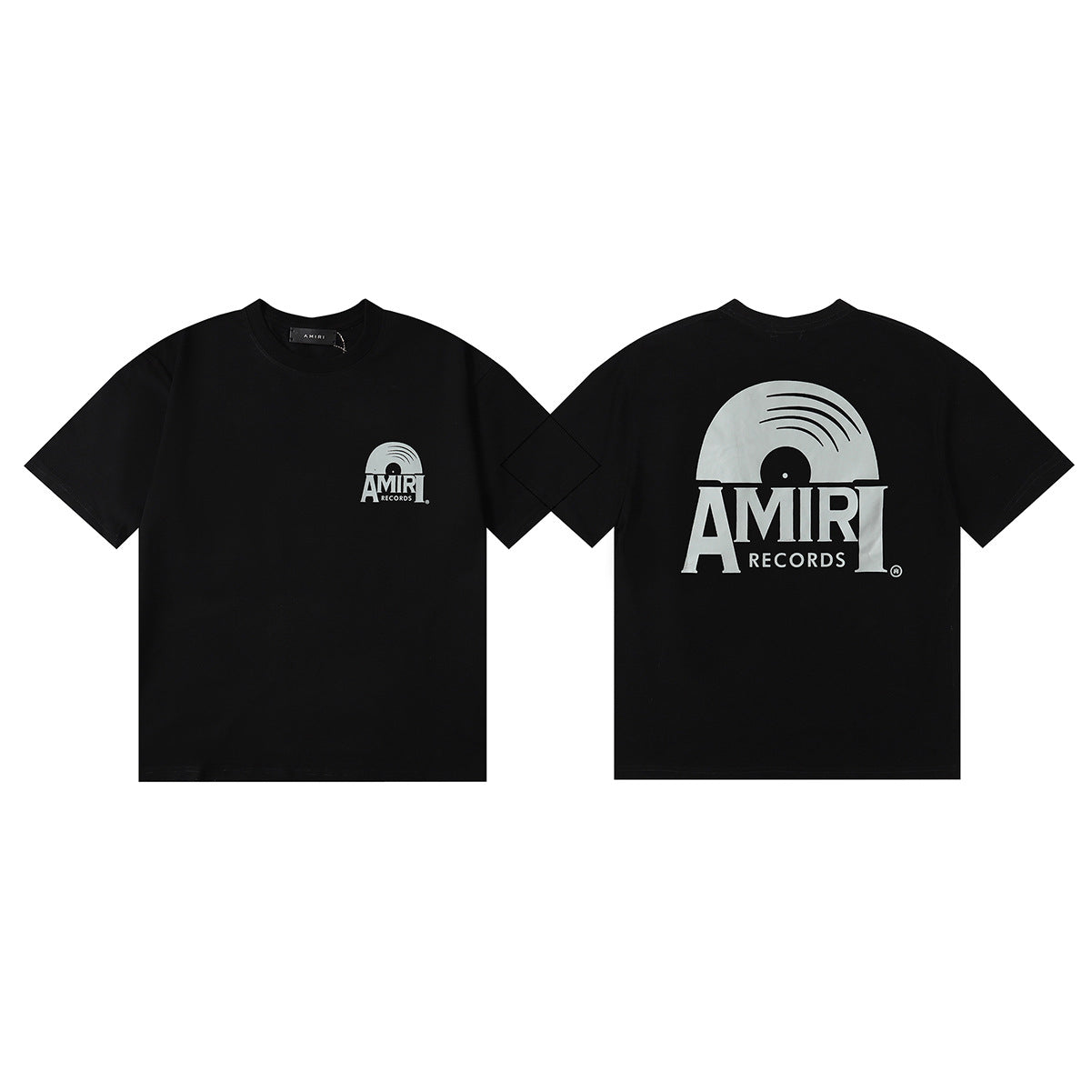 Amiri Rose Skull Letter Graphic Short Sleeve Tee Streetwear Unisex