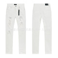 Amiri Distressed Splash‑Ink Stretch Slim Tapered Denim Jeans Unisex