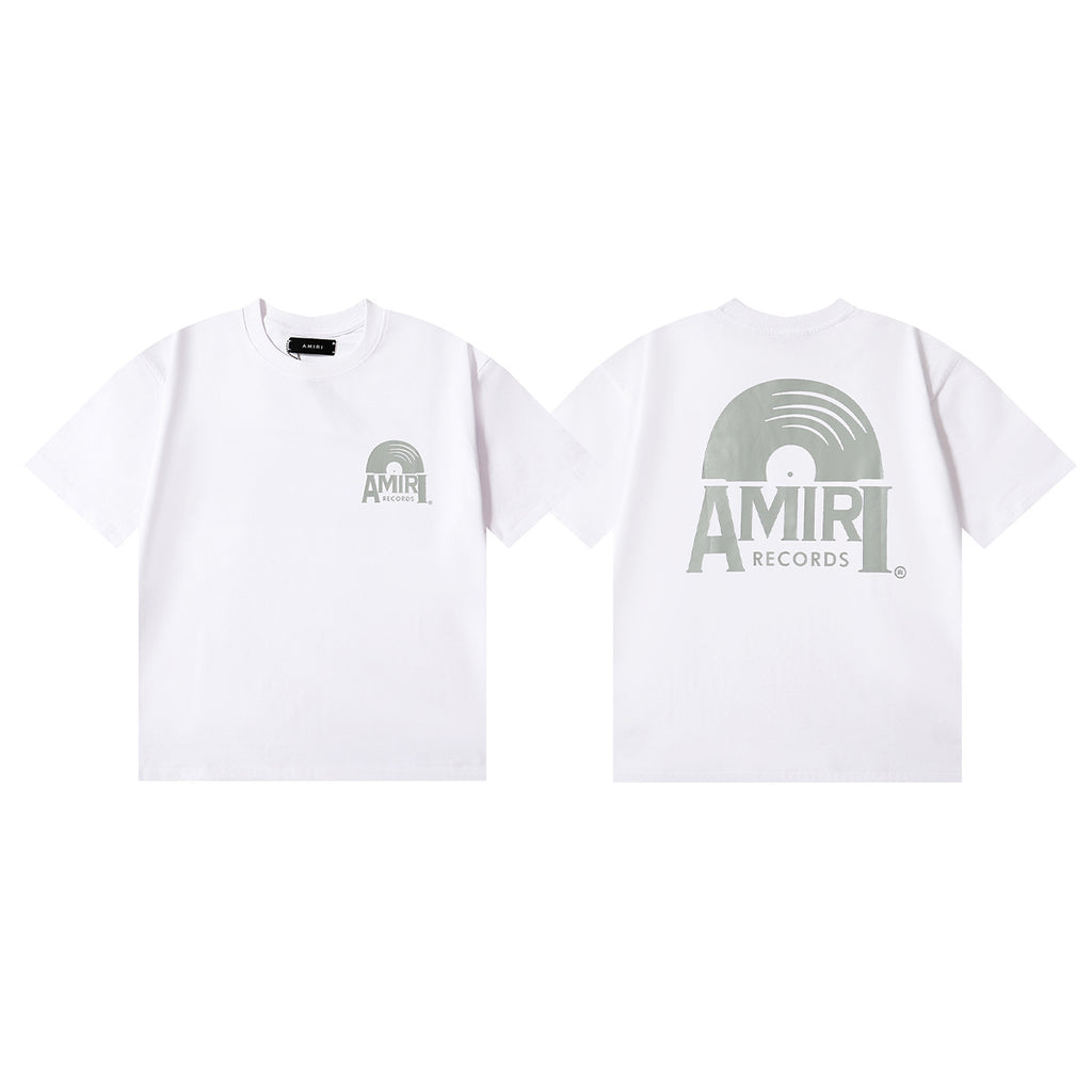 Amiri Rose Skull Letter Graphic Short Sleeve Tee Streetwear Unisex