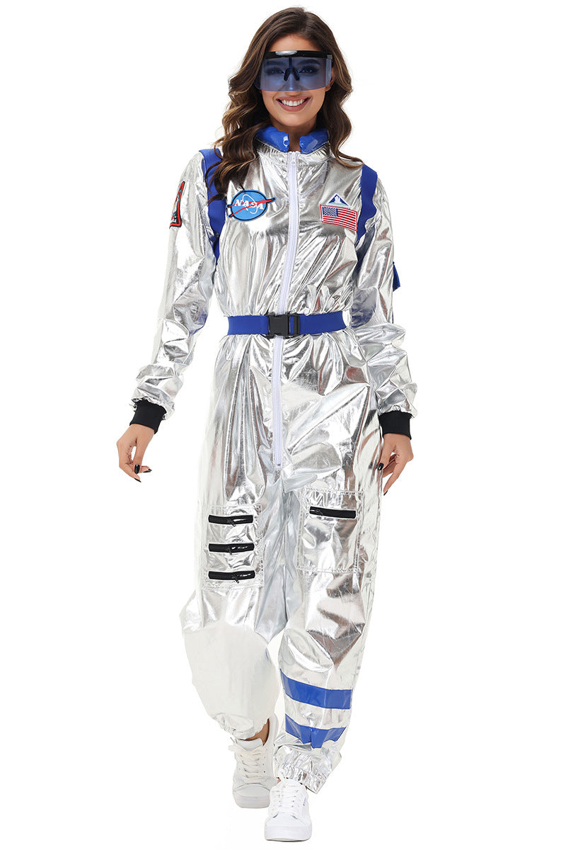 Halloween Women Astronaut Space Suit Cosplay Pilot Jumpsuit Party Sets