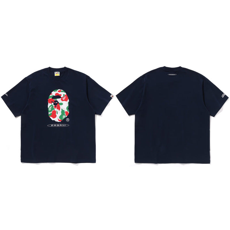 Bape Multi‑Graphic Ape Head Oversized Tee Streetwear Unisex