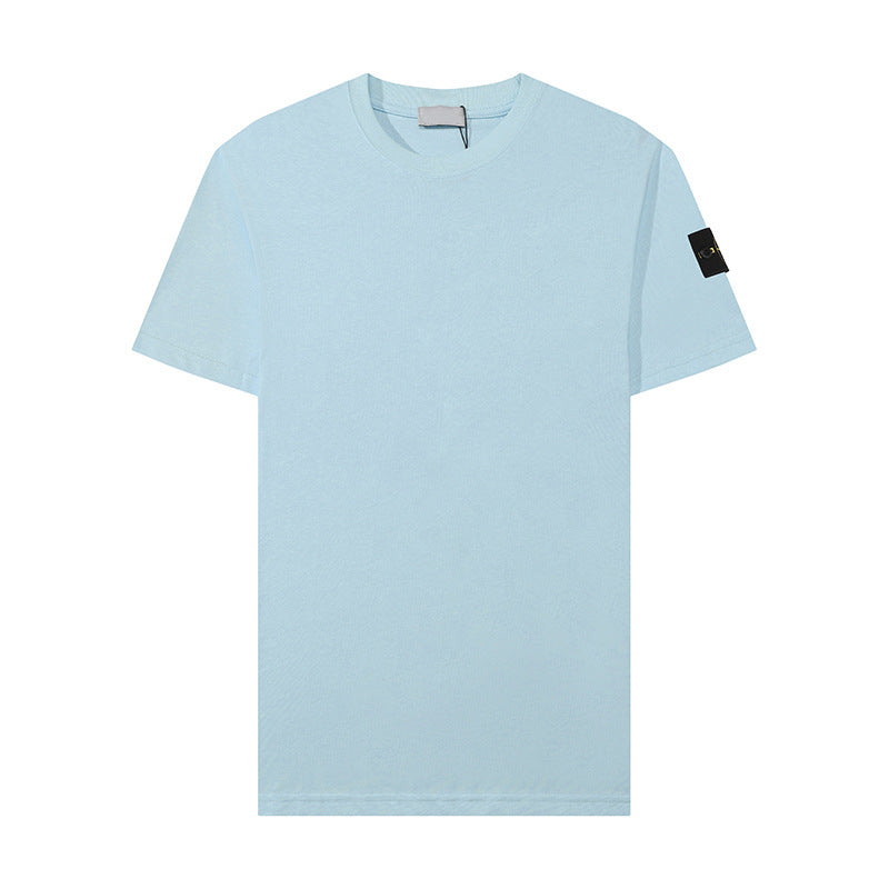 Stone Island Compass Patch Sleeve Badge Short‑Sleeve Cotton Tee