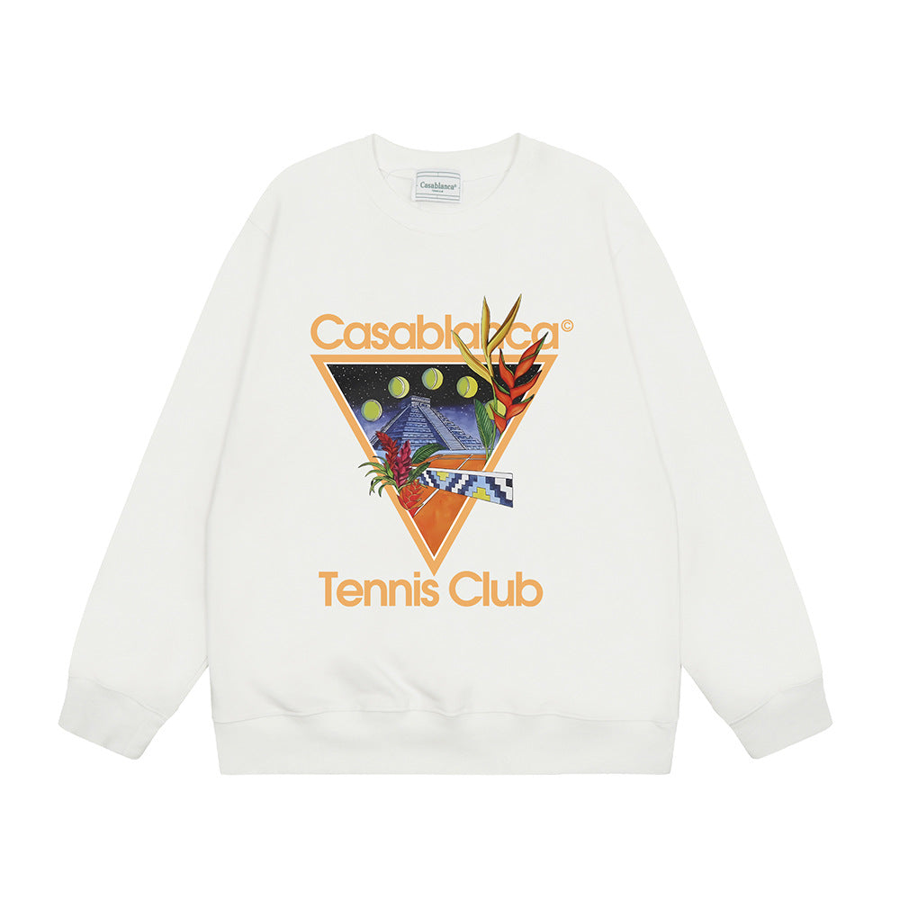 Casablanca Graphic Print Crew Neck French Terry Sweatshirt Unisex
