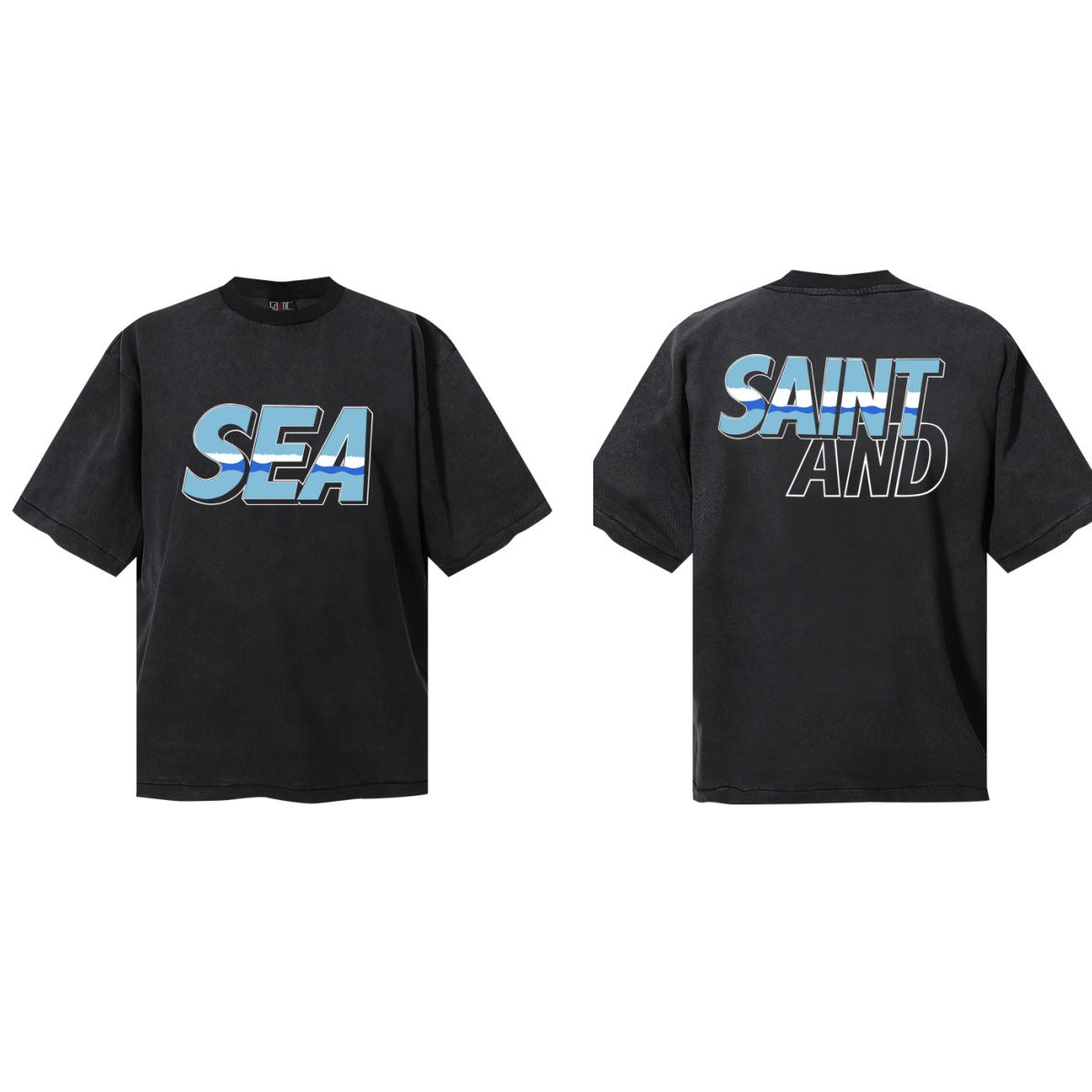 Saint Michael Vintage Washed Graphic Print Loose Streetwear T-Shirt
