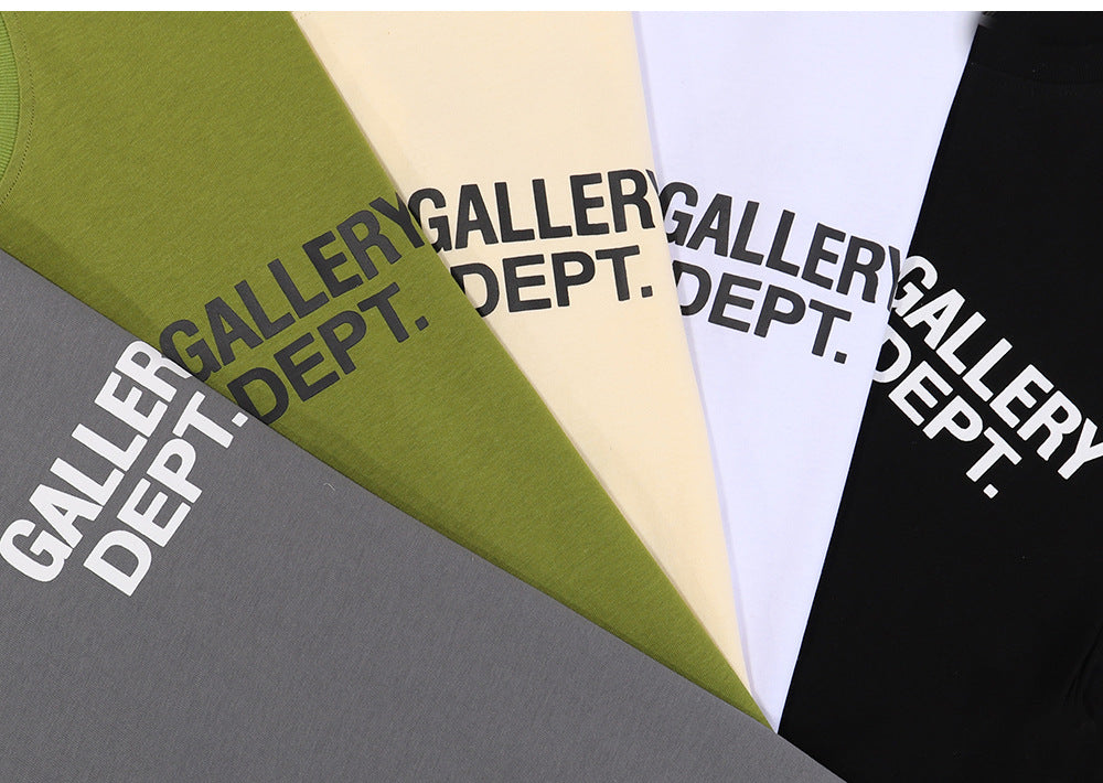 Gallery Dept Classic Logo Slogan Crew Neck Short Sleeve T‑Shirt Unisex