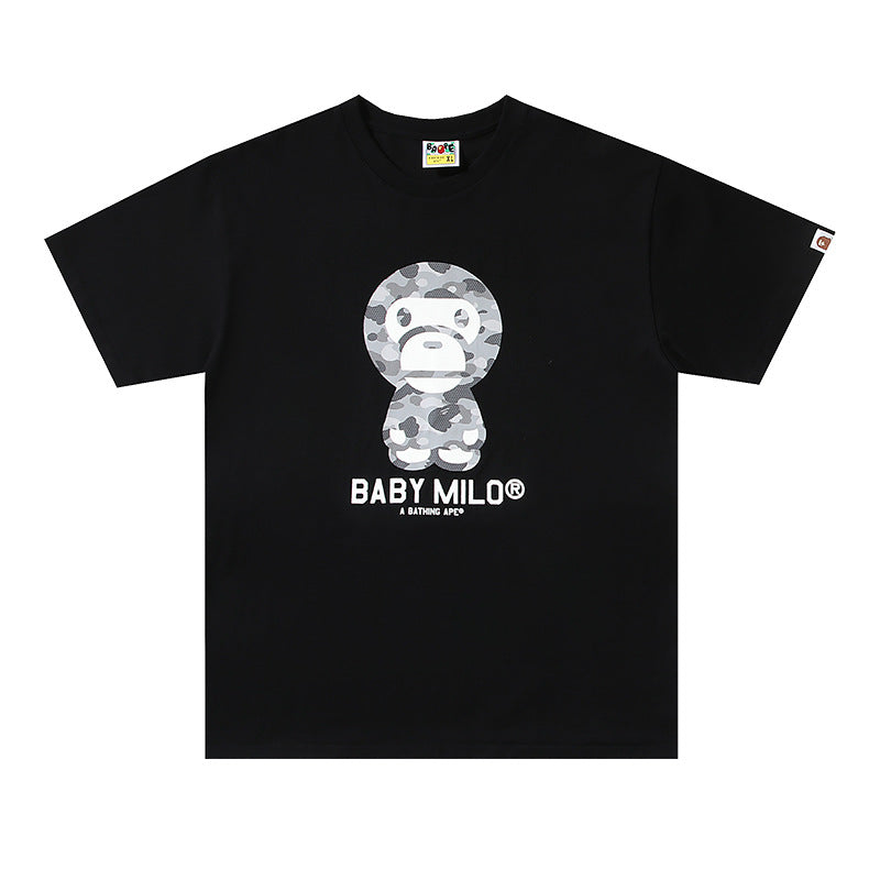 2026 New BAPE Ape Head Graphic Tee Loose Couple Short Sleeve T-Shirt