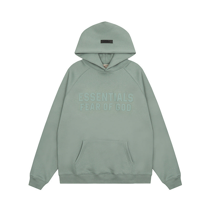 Fear of God ESSENTIALS 3D Silicone Letter Print Hoodie sweatpants