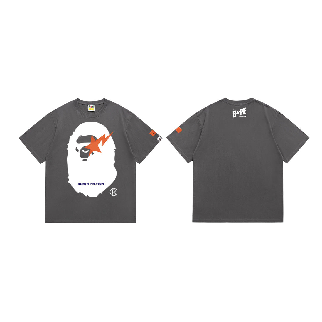 BAPE Ape Head Graphic Print Short Sleeve Tee Streetwear Unisex
