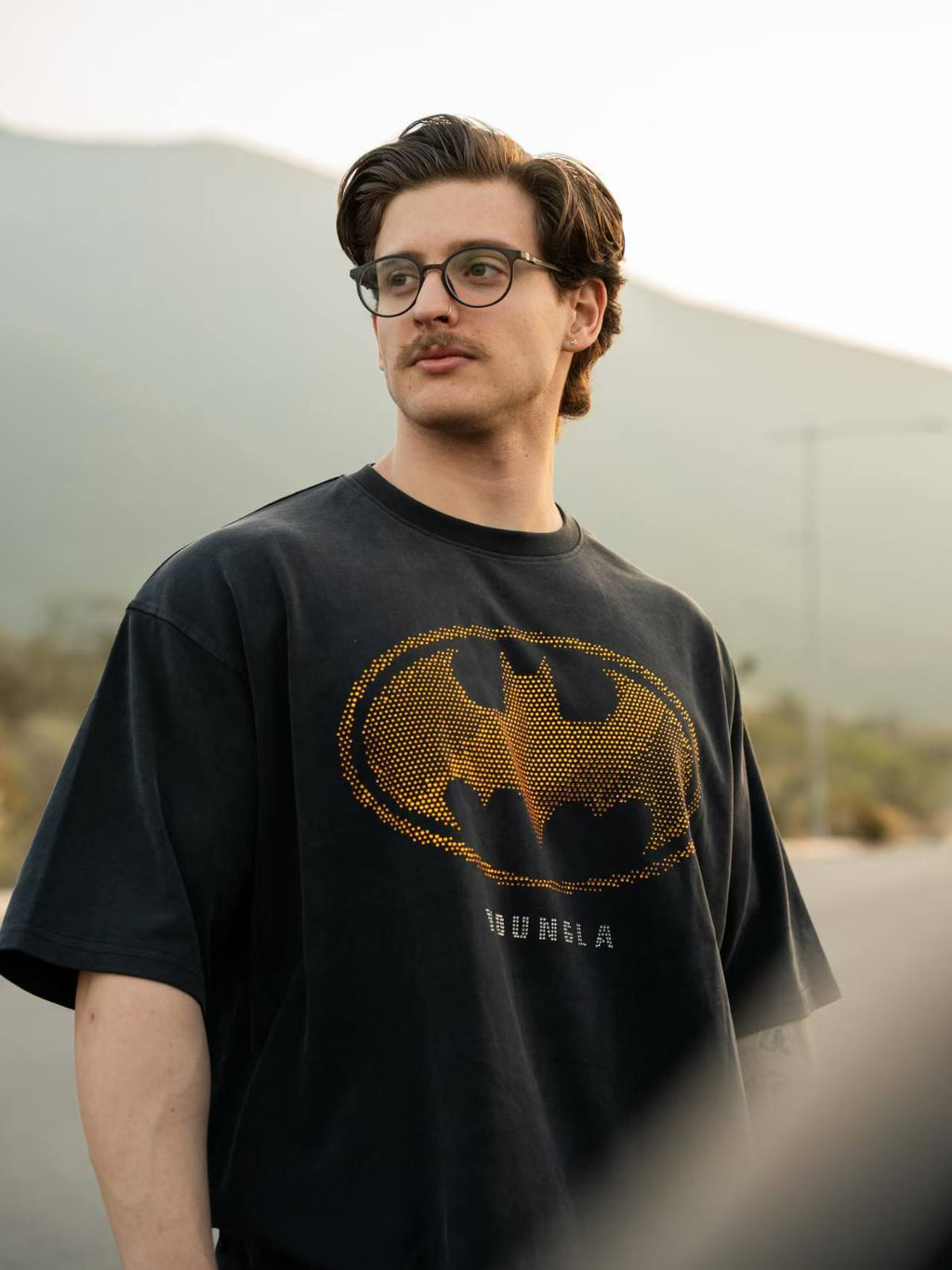 YOUNGLA 4257 Batman Rhinestone Tees
