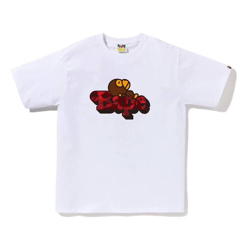 BAPE Ape Head & Shark Graphic Tee Loose Unisex Streetwear T-Shirt