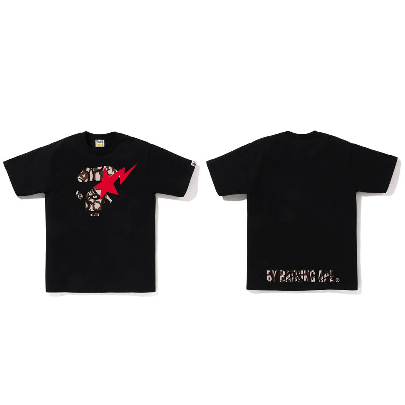 BAPE Ape Head Shark Print Unisex Casual T-Shirt