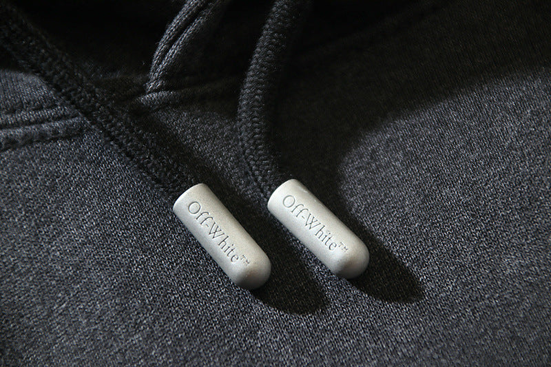 Off White Washed Bacchus Graphic Print Hoodie Unisex