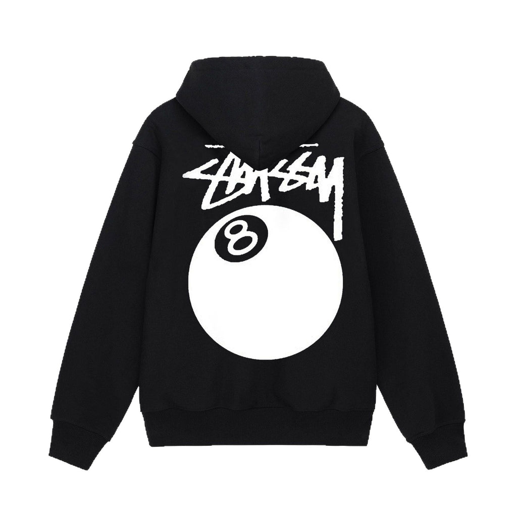 Stussy Script 8 Ball World Tour Graphic Oversized Hoodie Streetwear