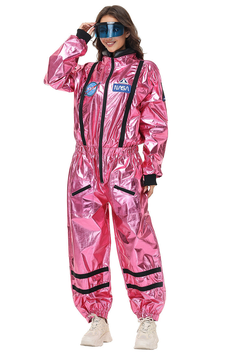 Halloween Women Astronaut Space Suit Cosplay Pilot Jumpsuit Party Sets