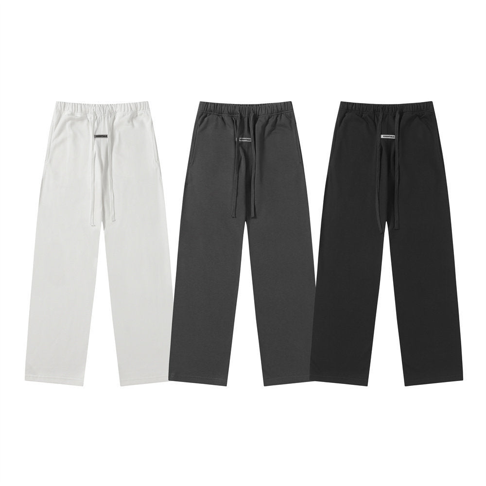 Fear Of God Essentials Flocked Logo Drawstring Straight Leg Sweatpants