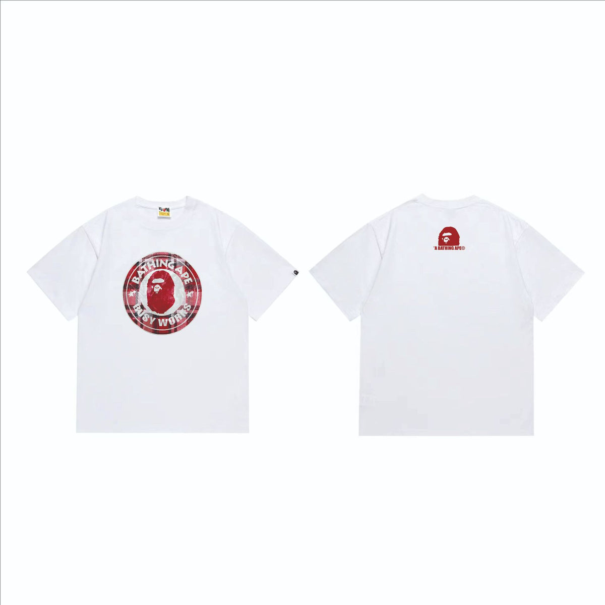 Bape Multi‑Ape‑Head Graphic Oversized Tee Streetwear Unisex