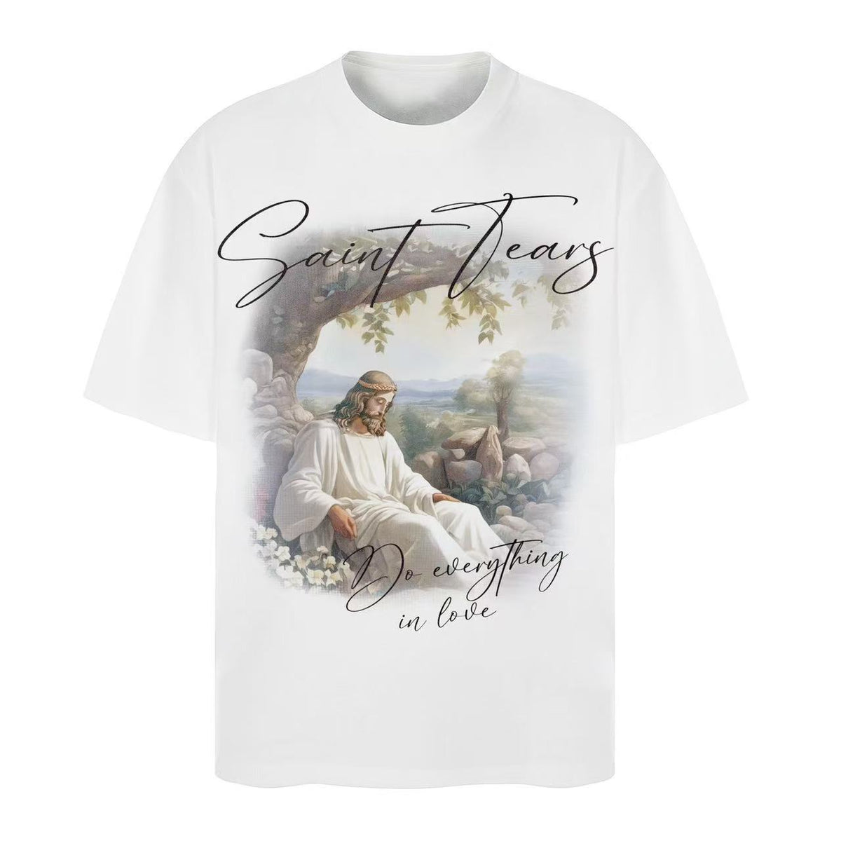 Saint Michael Vintage Multi‑Graphic Oversized Tee Streetwear Unisex