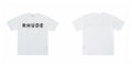 Rhude Graphic Tees Vintage High Street Loose Couple Crew Neck T-Shirt