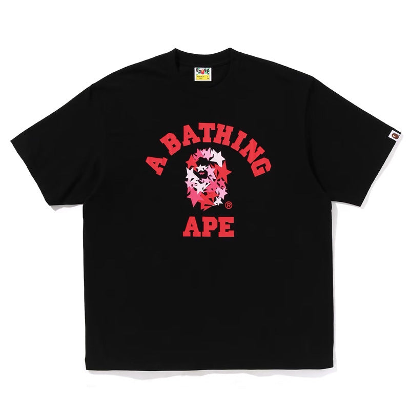 BAPE Ape Head Camo Shark Print Crew Neck Short Sleeve T‑Shirt Unisex