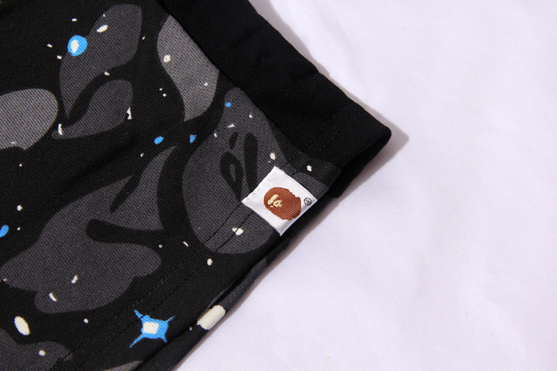 BAPE Shark Camo Print Streetwear Casual Shorts Unisex